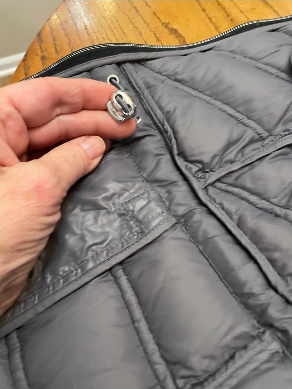 Women's Michael Korrs Black Quilted Puffer Jacket with High Collar. Down S - Picture 10 of 10